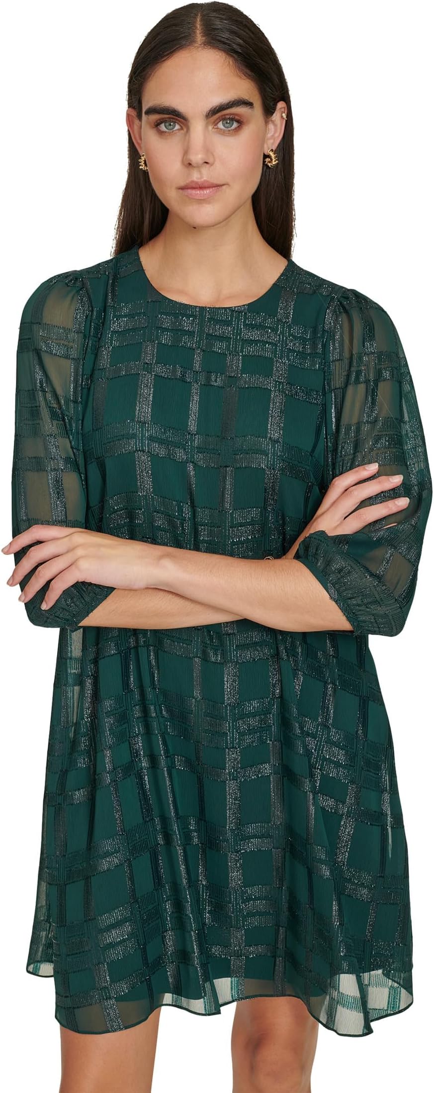 Women's Glitter Chiffon Dress