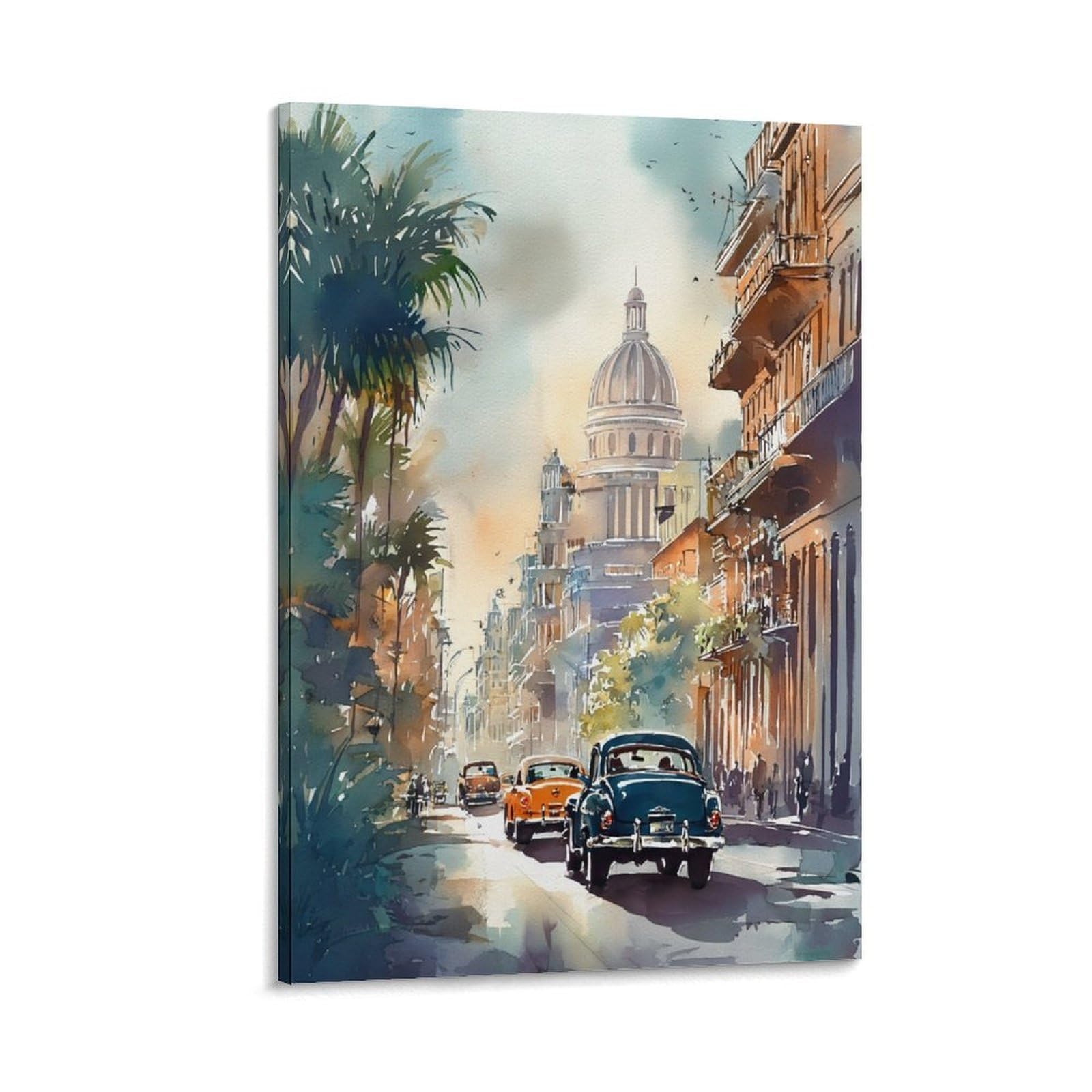 XWYMXZ Phoenix Arizona 24x36inch(60x90cm) Vintage Travel Poster Watercolor Canvas Art