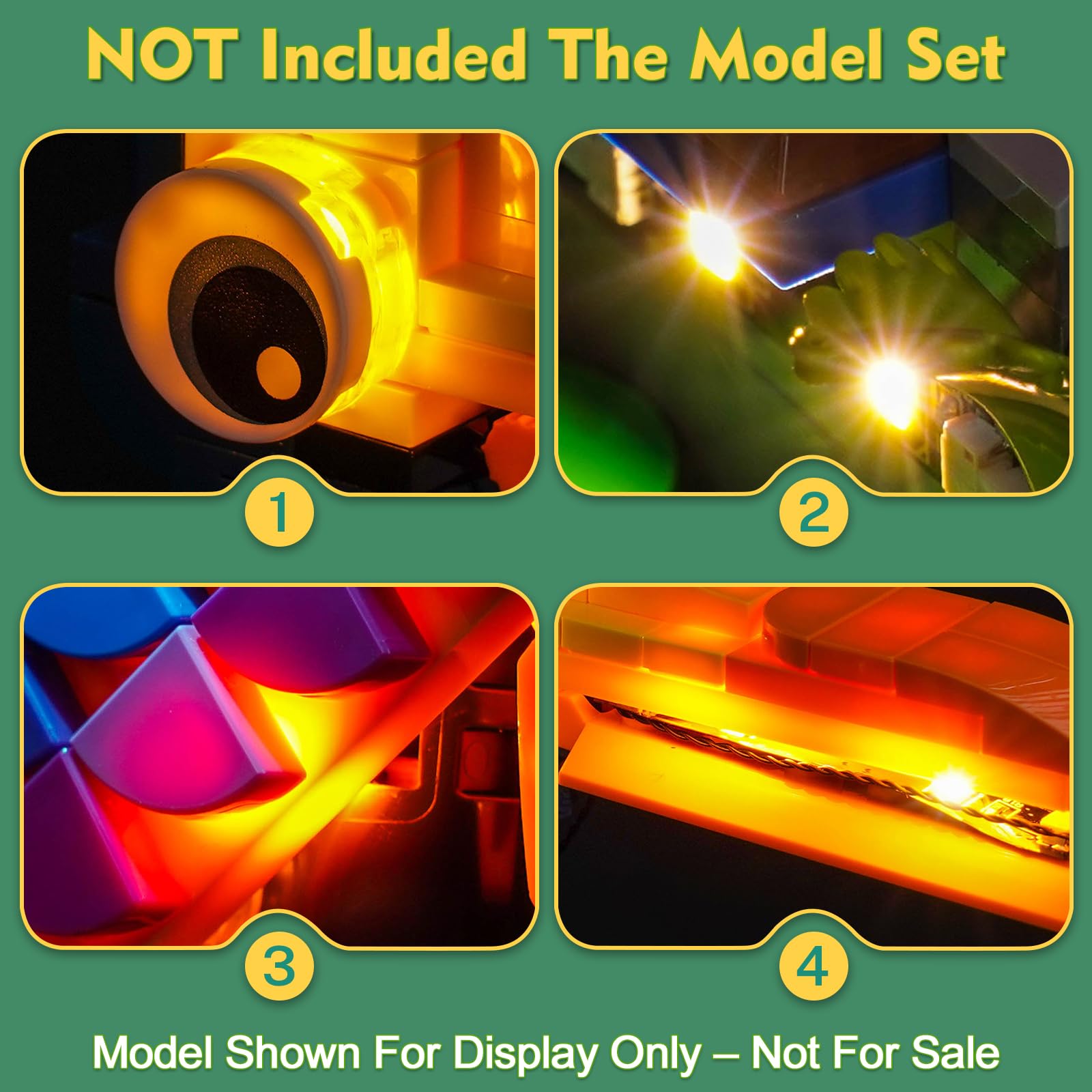 LocoLee Luce compatibile con Lego 43290 Kevin & Dug (No - Lego-Set) Set di illuminazione decorativa compatibile con Lego Kevin e Dug