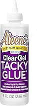 Aleene's Clear Gel Tacky Glue for Crafts, Nontoxic, Applies and Dries Clear, 8 fl oz