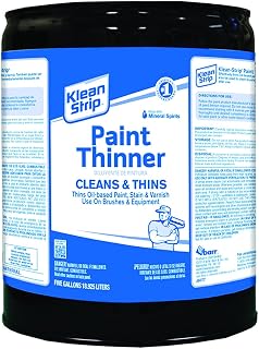 Klean-Strip Paint Thinner 5 Gallons - Premium Solvent Replaces MEK, Toluene for Oil Paints, Varnish & Tool Cleaning