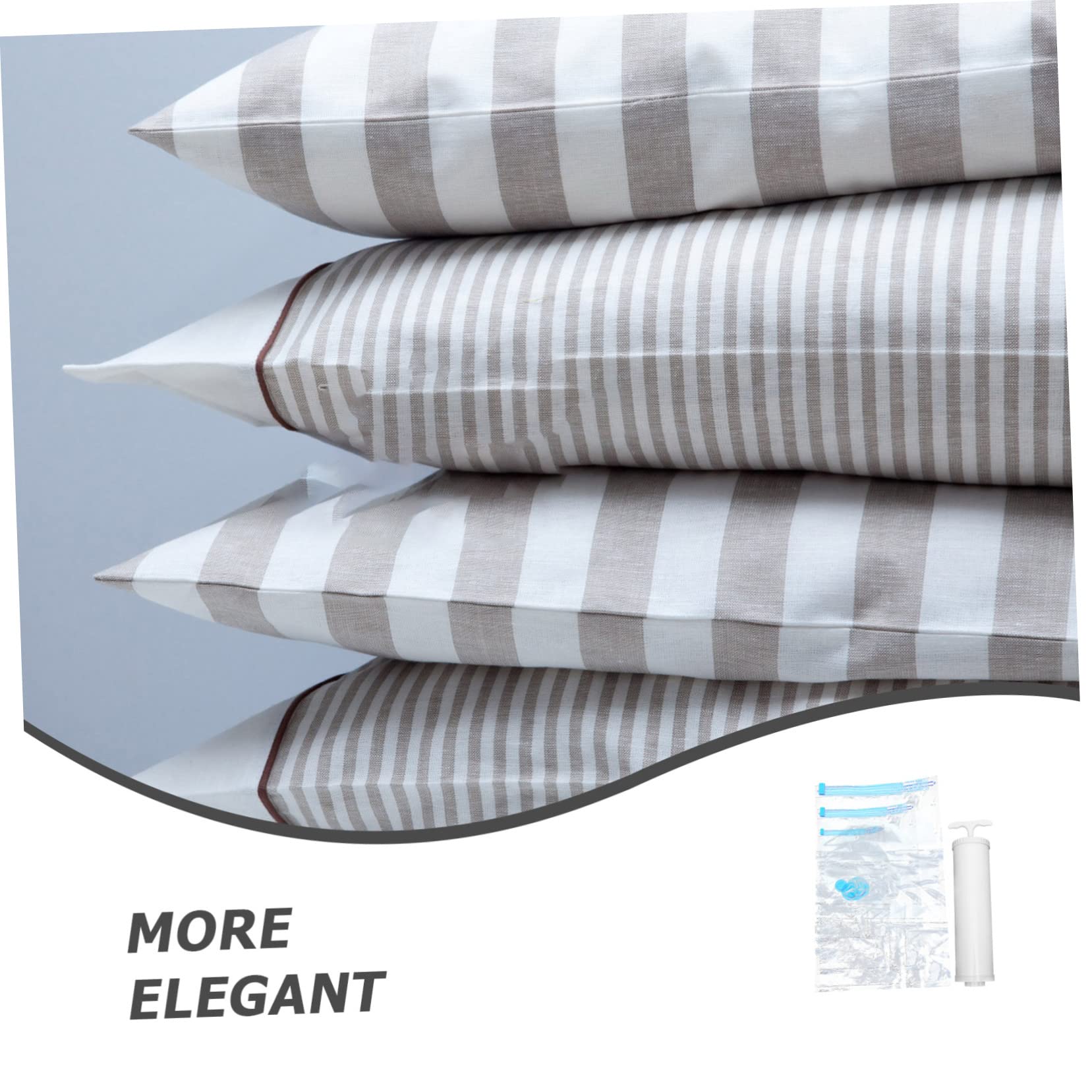 Sacchi Sottovuoto per Vestiti, 10 Pezzi, Pet Pe, Compressione | Tre Formati 30x50, 50x70, 70x100 Cm, Pompa Manuale Bianca Inclusa, Uso in Casa