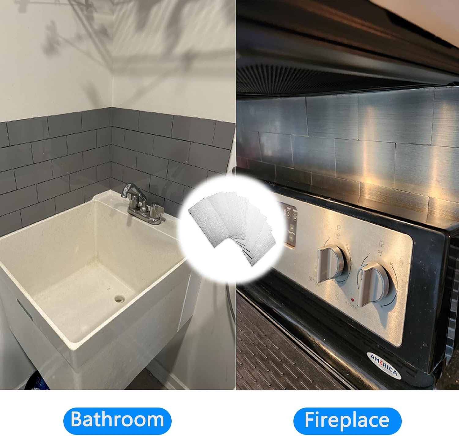 Peel and Stick Backsplash for Kitchen, 4" x 12" Subway Tiles, 4mm Brushed Aluminum Metal Wall Panels Stick on Tile Elevate Kitchen, Bathroom, Fireplace, RV, Scissor-Cuttable DIY Install (30 Pack)