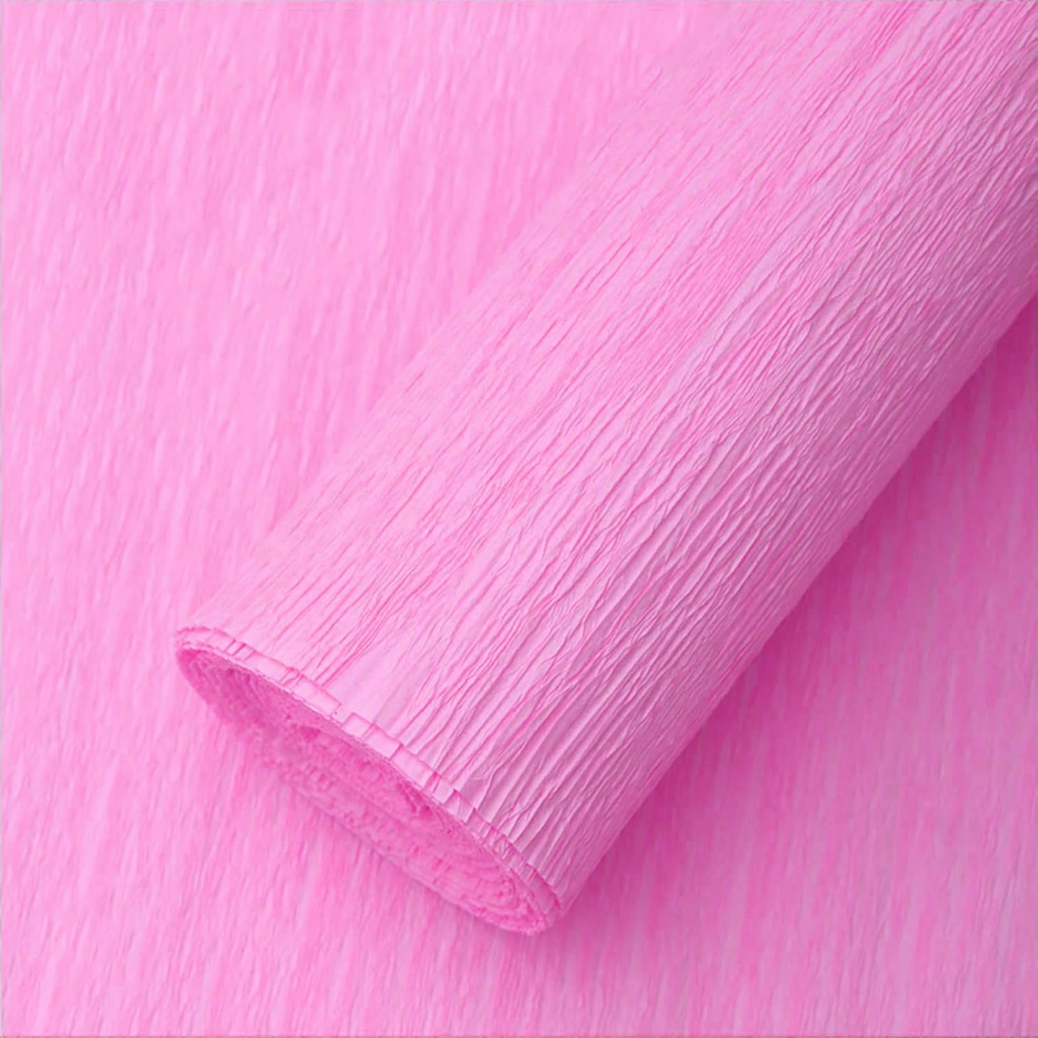 Pink Crepe Paper Roll (17Inch x 8.2Ft/2Rolls) Heavy Papel Crepe Set
