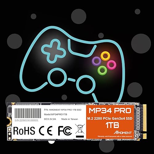 Miniatura 3 de MMOMENT MP34 PRO - Unidad interna de estado sólido PCIe Gen3 NVMe M.2 2280, Gen3.0X4, velocidad de lectura de hasta 3500 MBs, para portátiles,