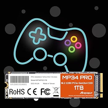 Amazon | 【高速】MMOMENT MP34 1TB NVMe M.2 SSD PCIe Gen3x4