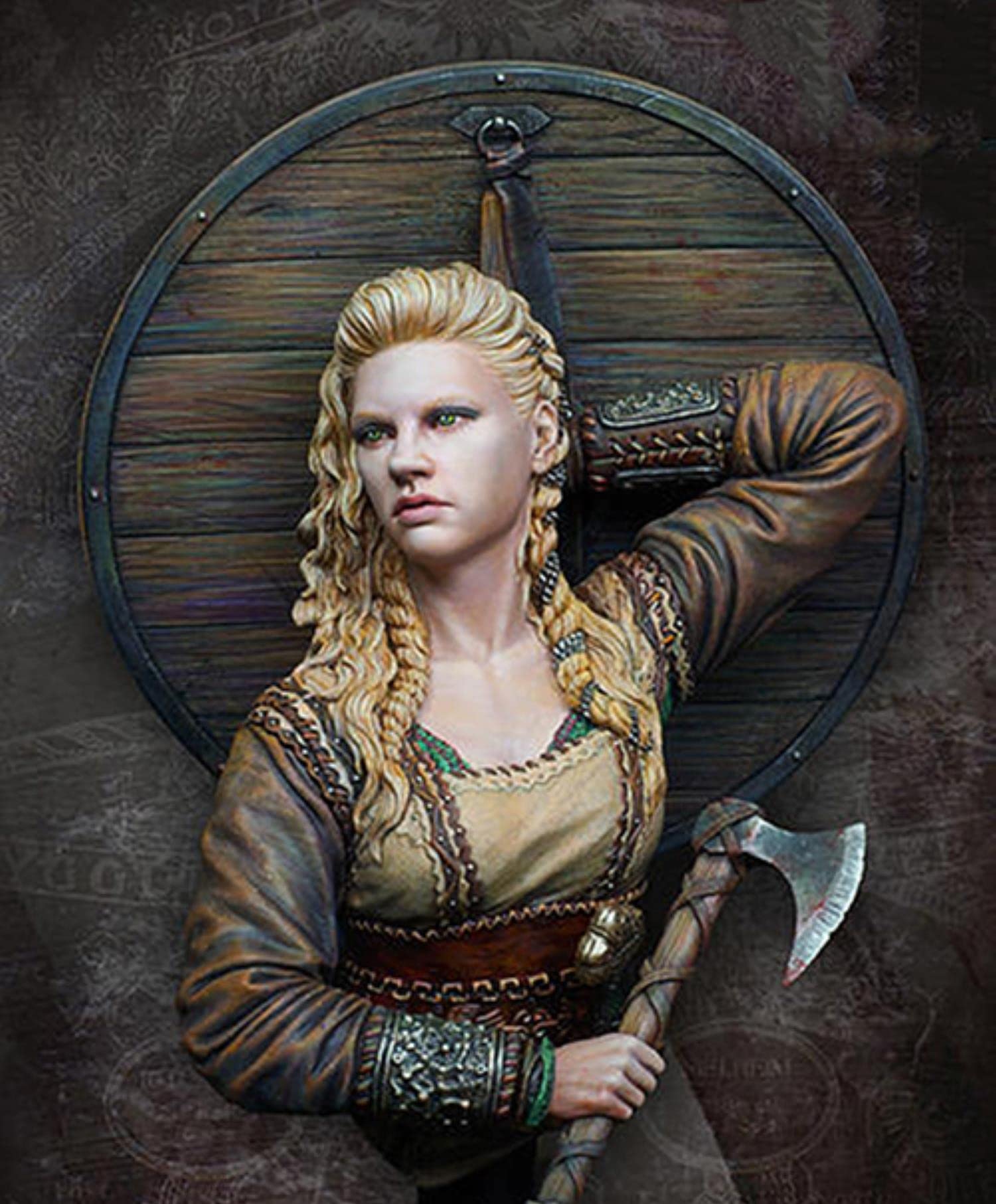 1/10 Buste Shieldmaiden-Le Kit de résine de Figurines de l'âge Viking Jouets de Bricolage Kits Non assemblés Non Peints