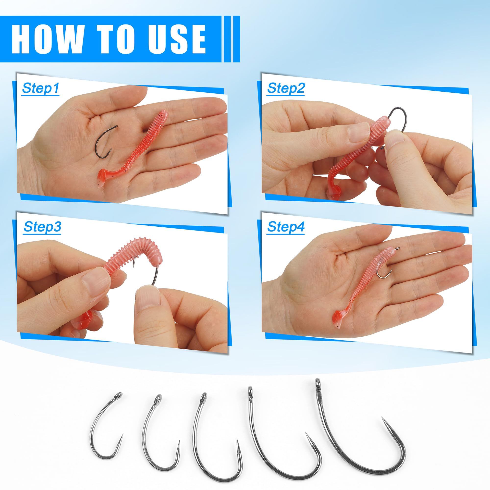 Amazon.com : 175pcs Barbless Fishing Hook Kits,Small Size Carp Fishing Hooks  Curve Shank Crank and Wide Gape Fly Tying Hooks Circle Hook with Tackle Box  Size 2#,4#,6#,8#,10# : Sports & Outdoors