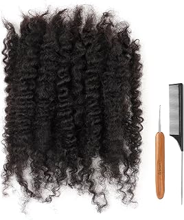 Afro Kinkys Bulk Human Hair 10 Inch 50g for Permanent Micro Locs Mini Kinky Twist Braids Loc Extensions Dreadlock Extensions Repair Locs Can Be Bleached Dyed (Natural Black)