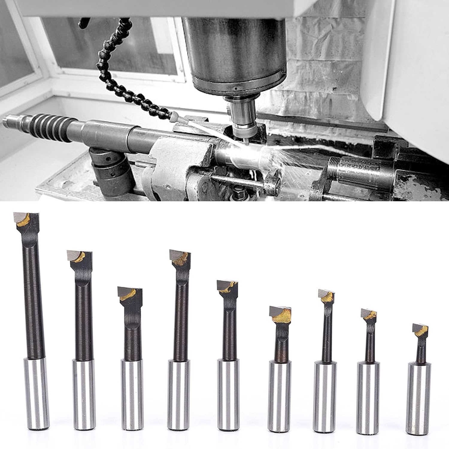 Boring Cutter Set Boring Bar Set Sophisticated F1 Boring 3/8 Inch Boring Cutters for Milling Lathe