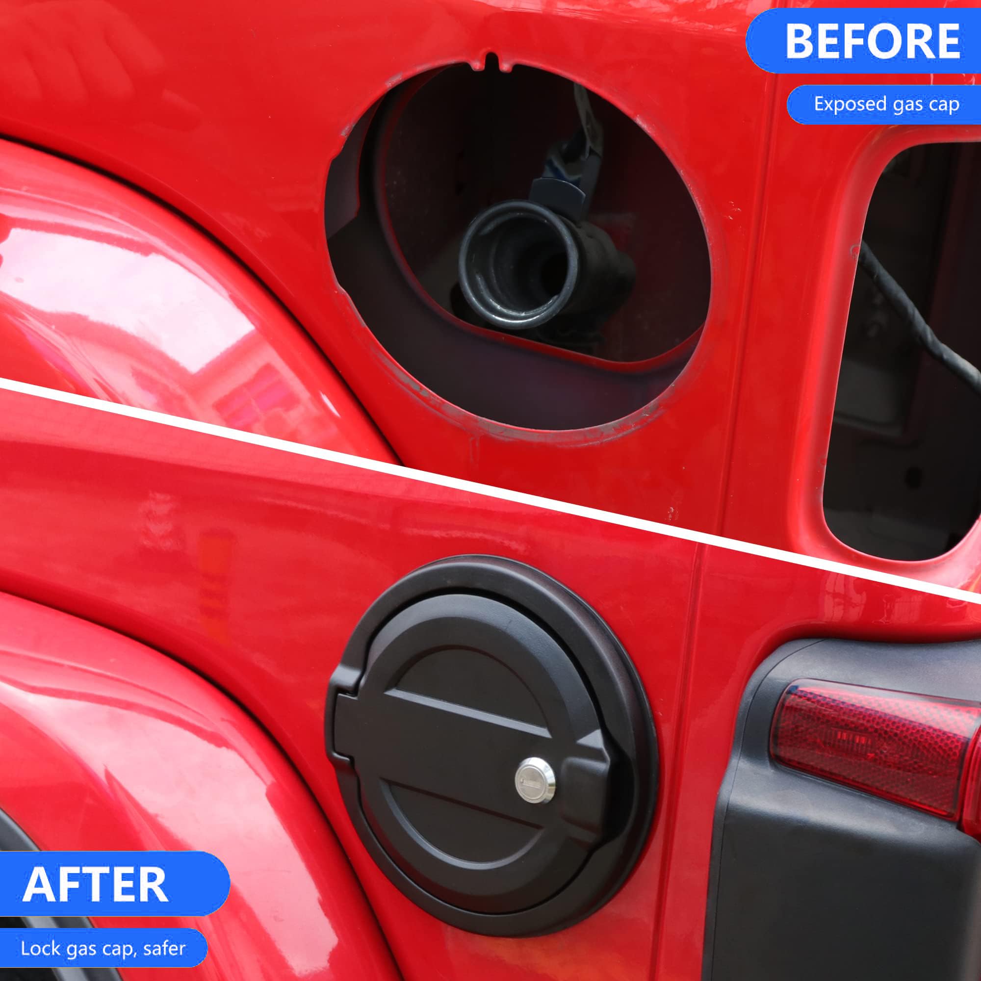 Amazon.com: Unifizz Locking Gas Cap Fuel Filler Door Cover
