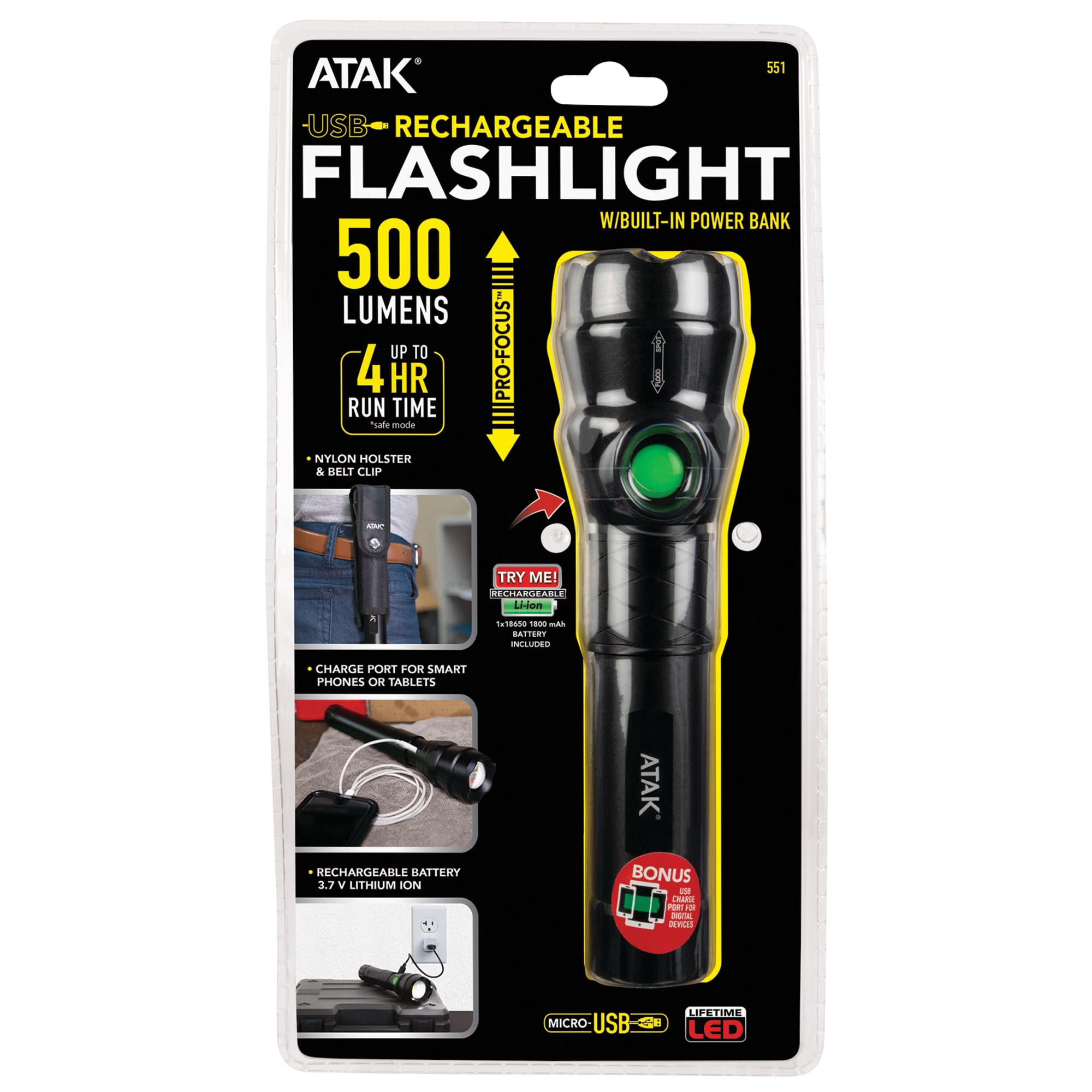 Amazon.com: Performance Tool 551 Pro-Focus 500 lumens Black LED