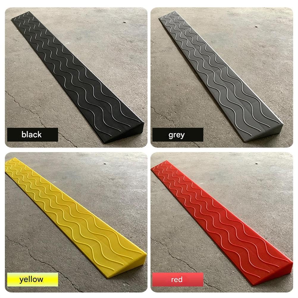 Rampa di Soglia, Rampa Larga 100 Cm / 39,3", Striscia di Transizione Antiscivolo per Sedia A Rotelle Elettrica, Scooter per La Mobilità, Robot Aspirapolvere, Plastica,Nero,100cm*22cm*10cm