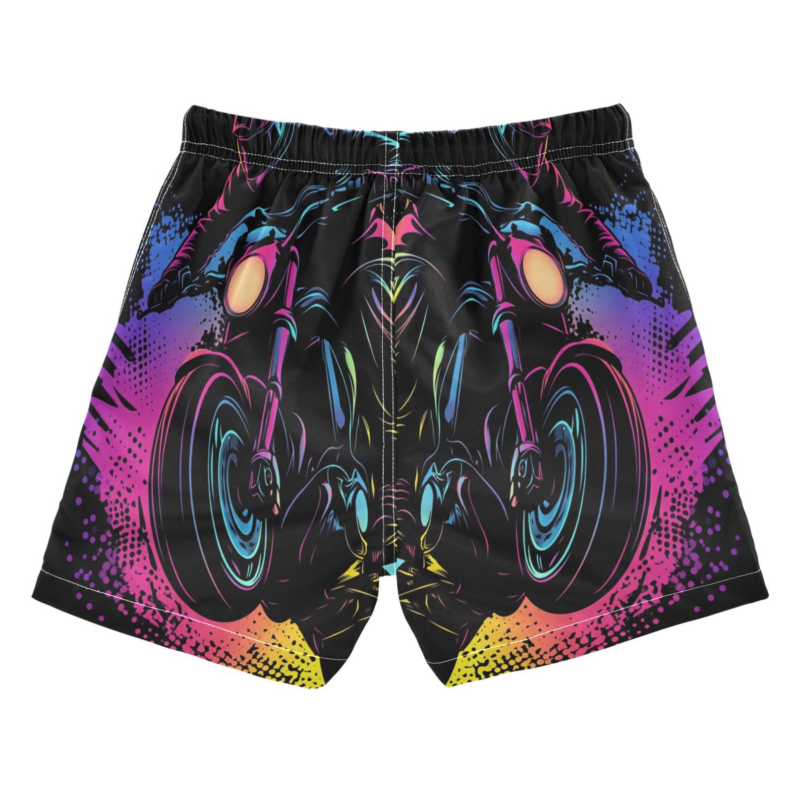Jucciaco Boys Swim Trunk Quick Dry Beach Board Shorts Motocross Doodle Speed Swimwear for Kids Multicolor
