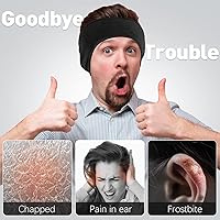 Vista 12 de JOEYOUNG Calentadores de orejas de forro polar para hombres, mujeres y niños, diadema de invierno, orejeras para clima frío, correr, ciclismo, esquí