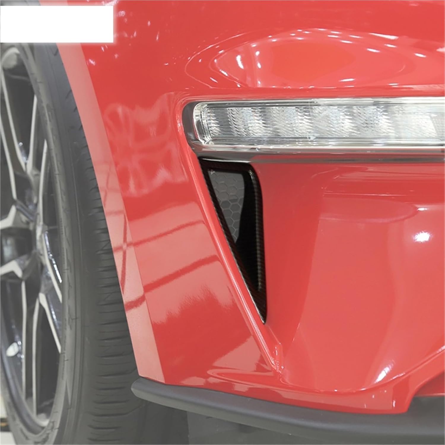 ABS Daily Light Lamp Decoration Cover Trim Stickers Compatible For Ford Mustang 2018 Up Car Exterior Accessories(Style 1)