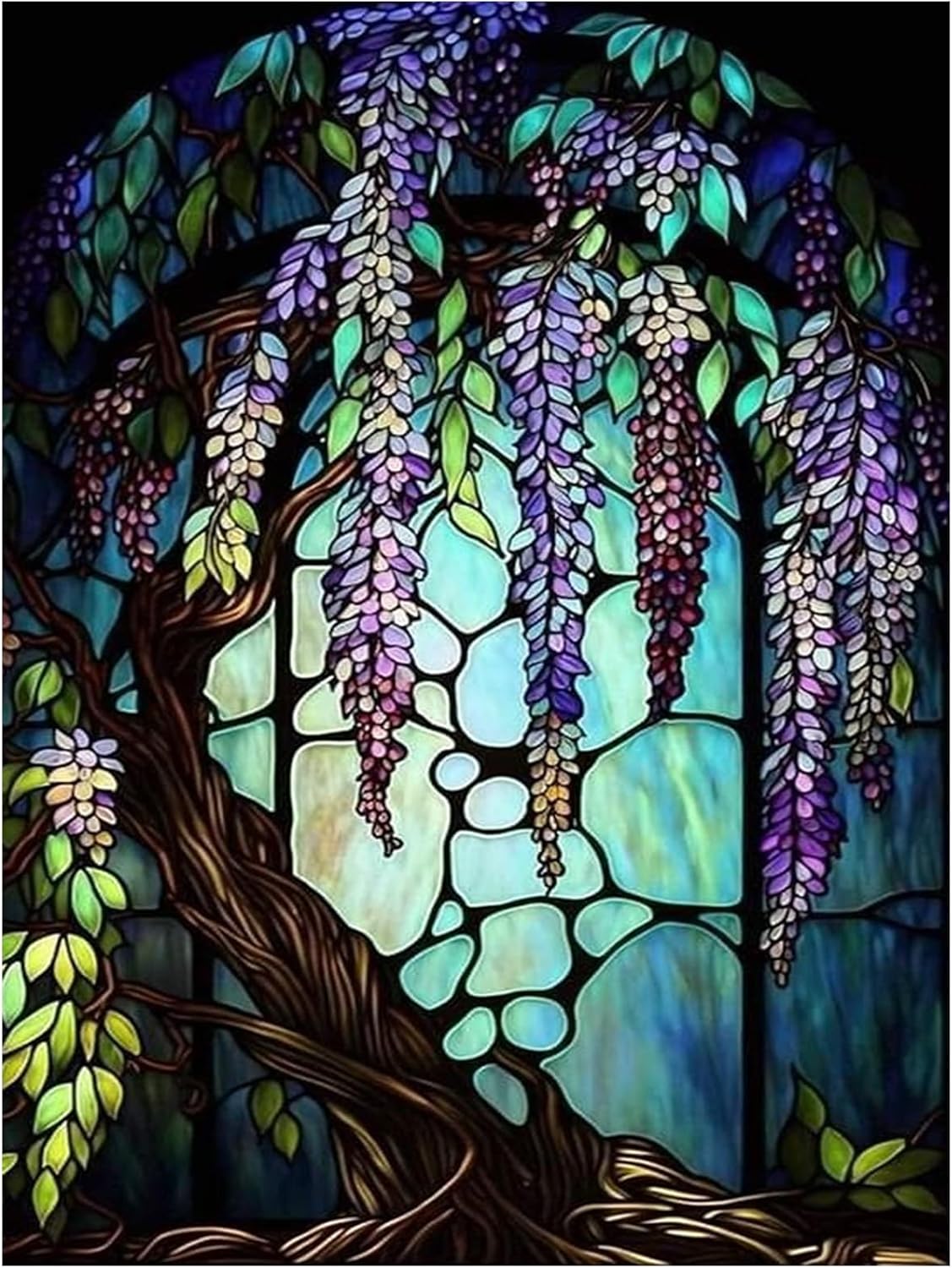 weharnc Wisteria Flowers Paint by Number for AdultsPaint