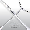 Apacs iHawk X70 (Unstrung) Full Graphite Ultra Strong Carbon Fibre (75-79g) | 35 LBS Max Tension | 3D Power Frame | Made in Vietnam Badminton Racket with Full Cover (White) (All Rounder) gallery image