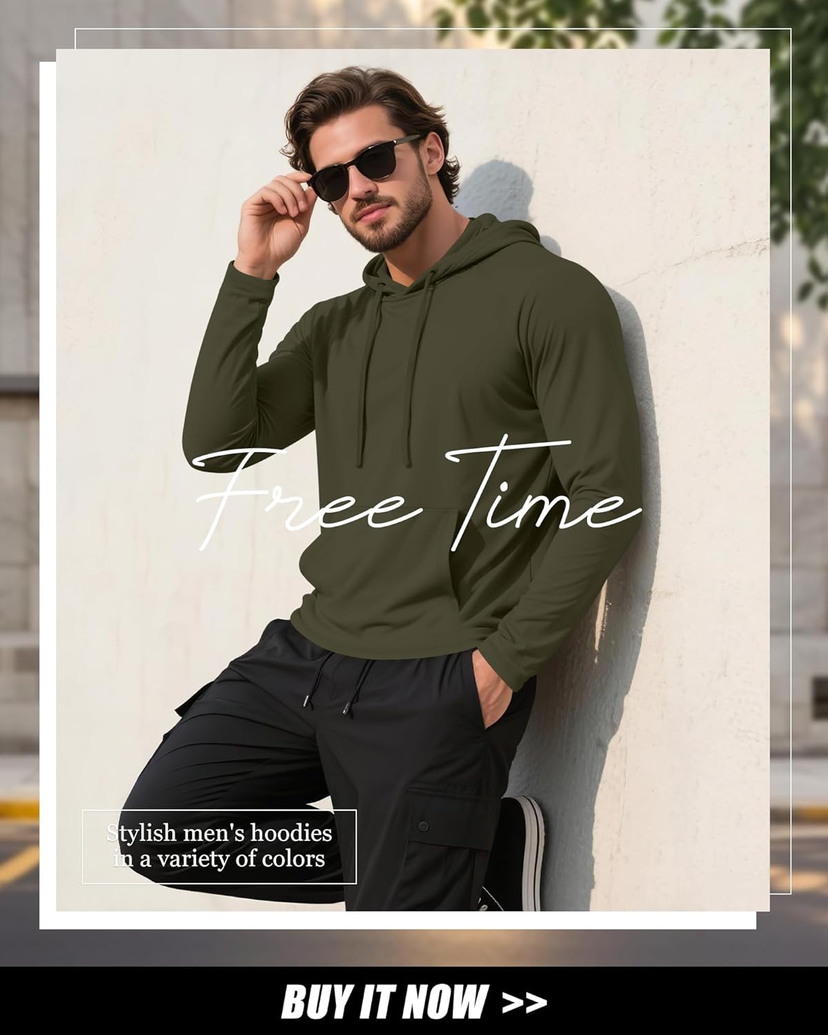 3 Pack Men's Big and Tall Hoodies Long Sleeve Lightweight Pullover with Pocket Casual Gym Workout Active Sweatshirts - Image 2