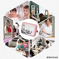 Vista 3 de Cronómetro digital con temporizador visual de gran pantalla para cocina, profesores, escuela, aula, cocina, luz nocturna, espejo magnético