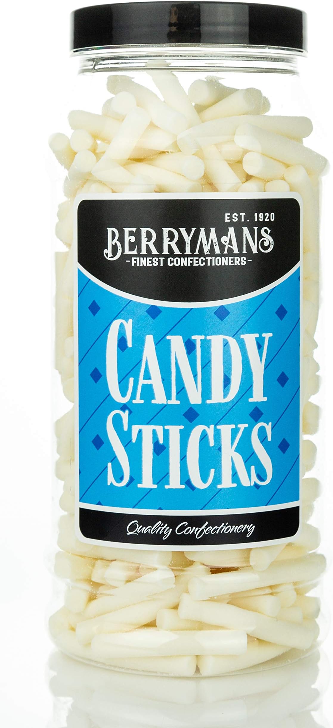Original Pineapple Flavour Candy Sticks Retro Sweets Gift Jar by Berrymans Sweet Shop - Classic Sweets, Traditional Taste.