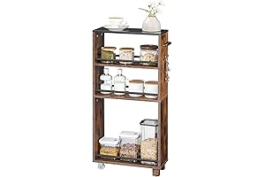 HOOBRO 4 Tier Slim Storage Cart with Handle