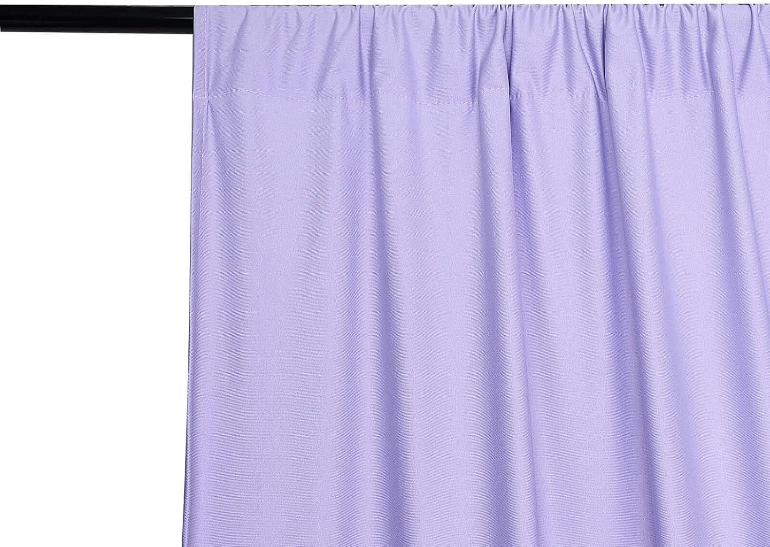 Efavormart 2 Pack | Lavender Lilac Fire Retardant Scuba Polyester Curtain Panel Backdrops Wrinkle Free with Rod Pockets - 10ftx10ft