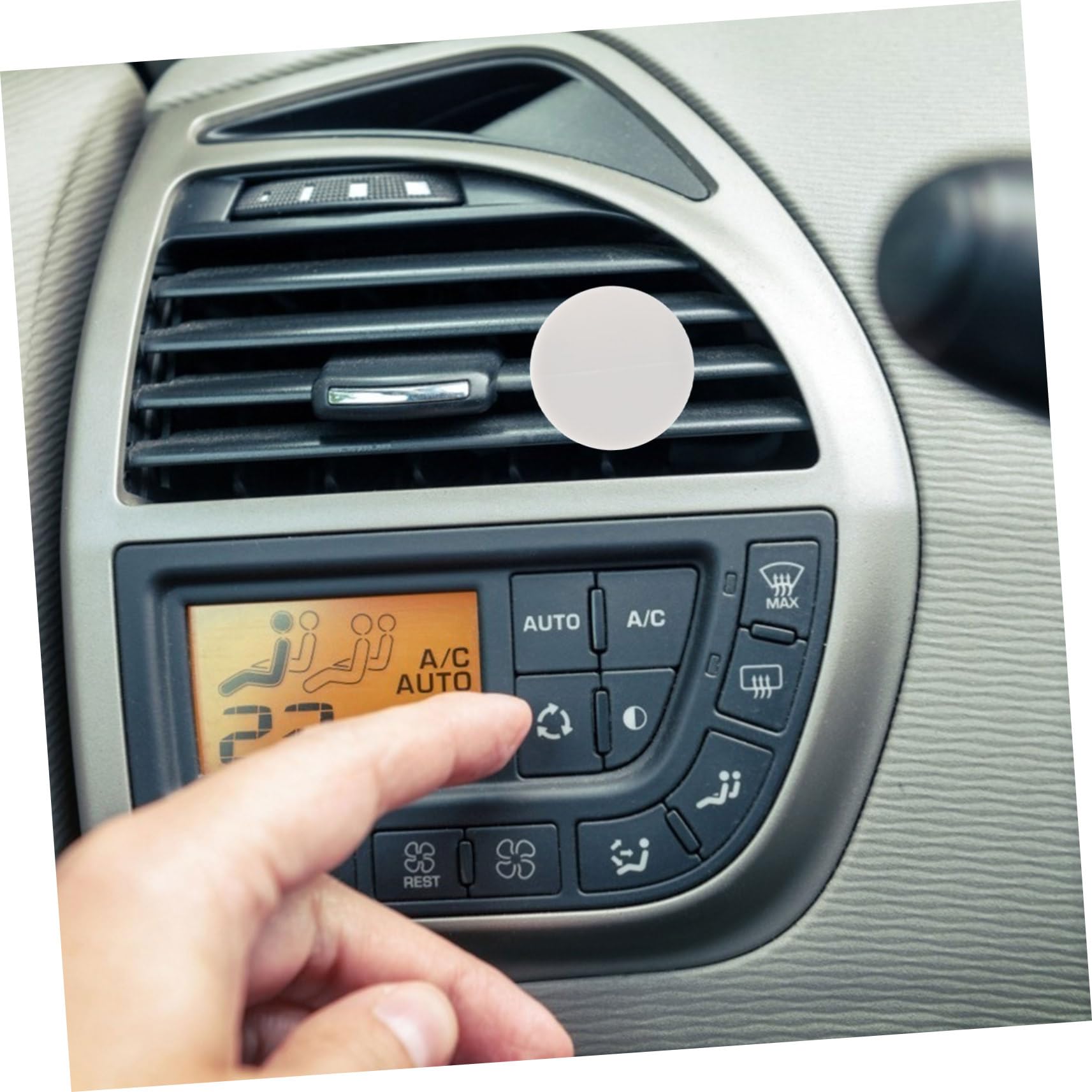 Ciieeo Ganci per Auto in Metallo e Plastico, Clip per Bocchette di Ventilazione Auto Bianco, Facile Installazione e Lavorazione Affidabile per Decorare e Profumare L'auto