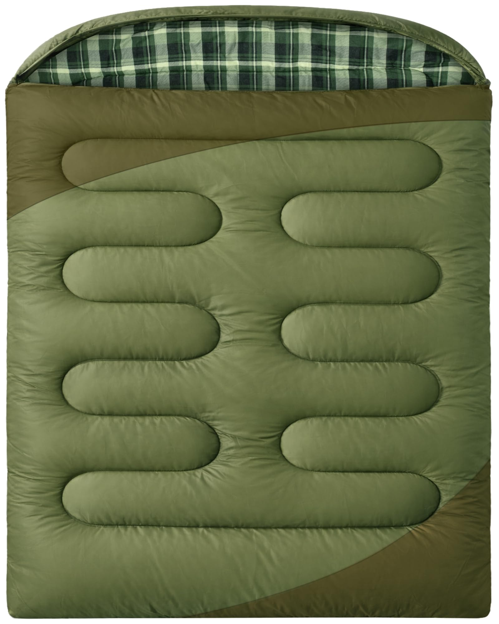 Saco de Dormir Doble de Franela de algodón con 2 Almohadas para Adultos y niños, Camping, 3 Estaciones, Saco de Dormir para Dos Personas, Ligero, Impermeable, con Saco de compresión, tamaño