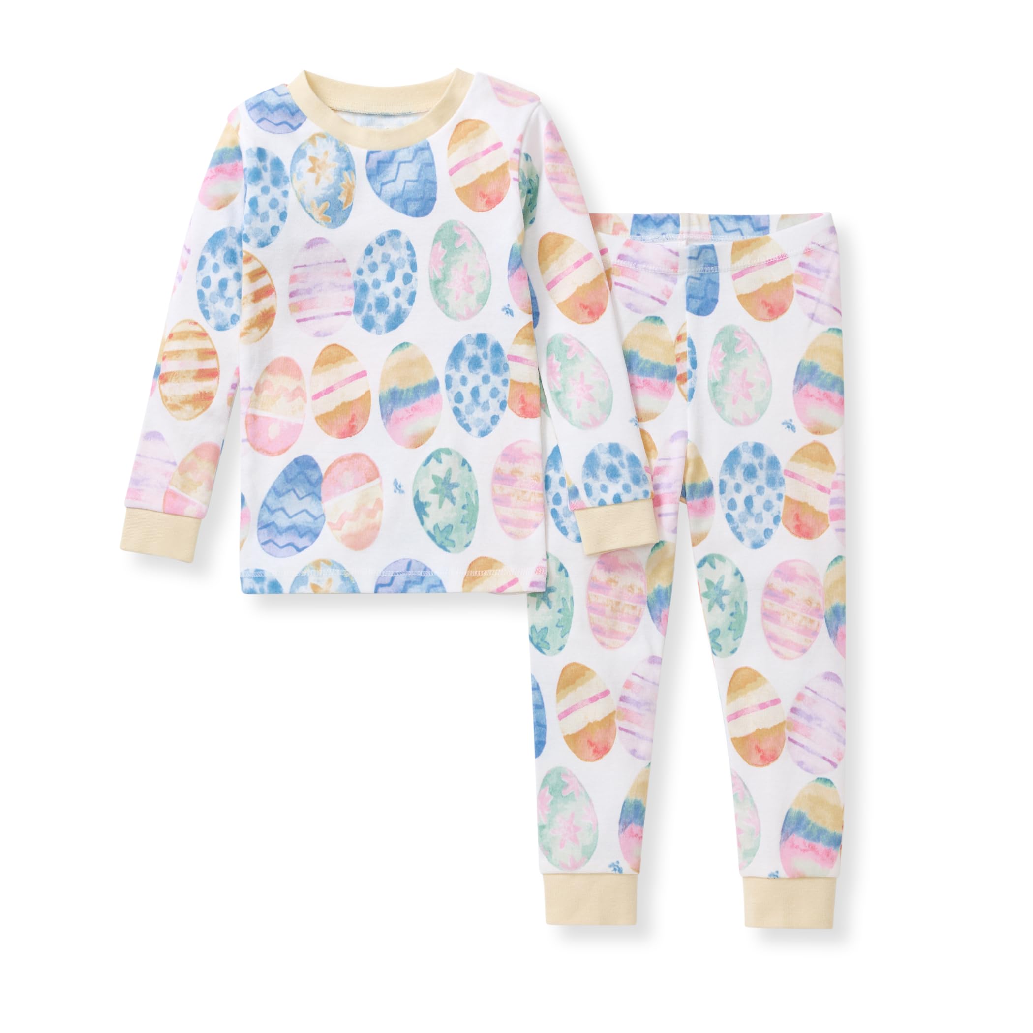 Burt's Bees Baby Girls' Pajamas, 2-Piece Long Sleeve Tee and Pants Organic Cotton PJ Set