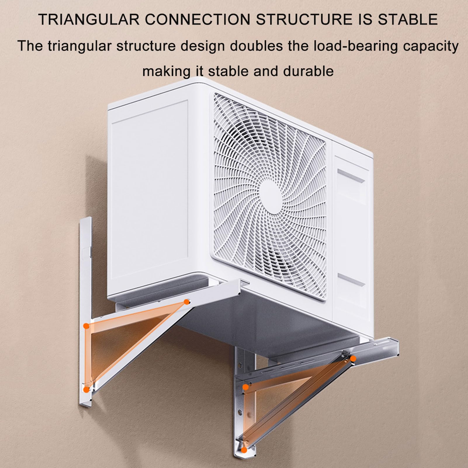 Soportes de Condensador para Montaje en Pared Exterior,Base Universal para Bombas de Calor de Aire Acondicionado,Soportes Resistentes del Aire Acondicionado del Montaje de la CA del Acero Inoxidable