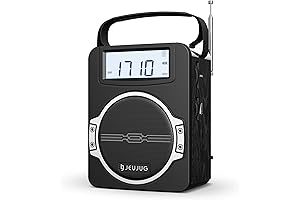 Portable AM FM Radio with Bluetooth 5.0, Loud Speaker, Clock Radio, AM FM Digital Radio
