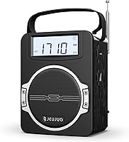 Vista 1 de Radio Portátil AM FM Radios Digitales Reloj con Bluetooth 5 Vatios Altavoz Fuerte Radios Recargables AM FM Radios Enchufables en la Pared Operadas