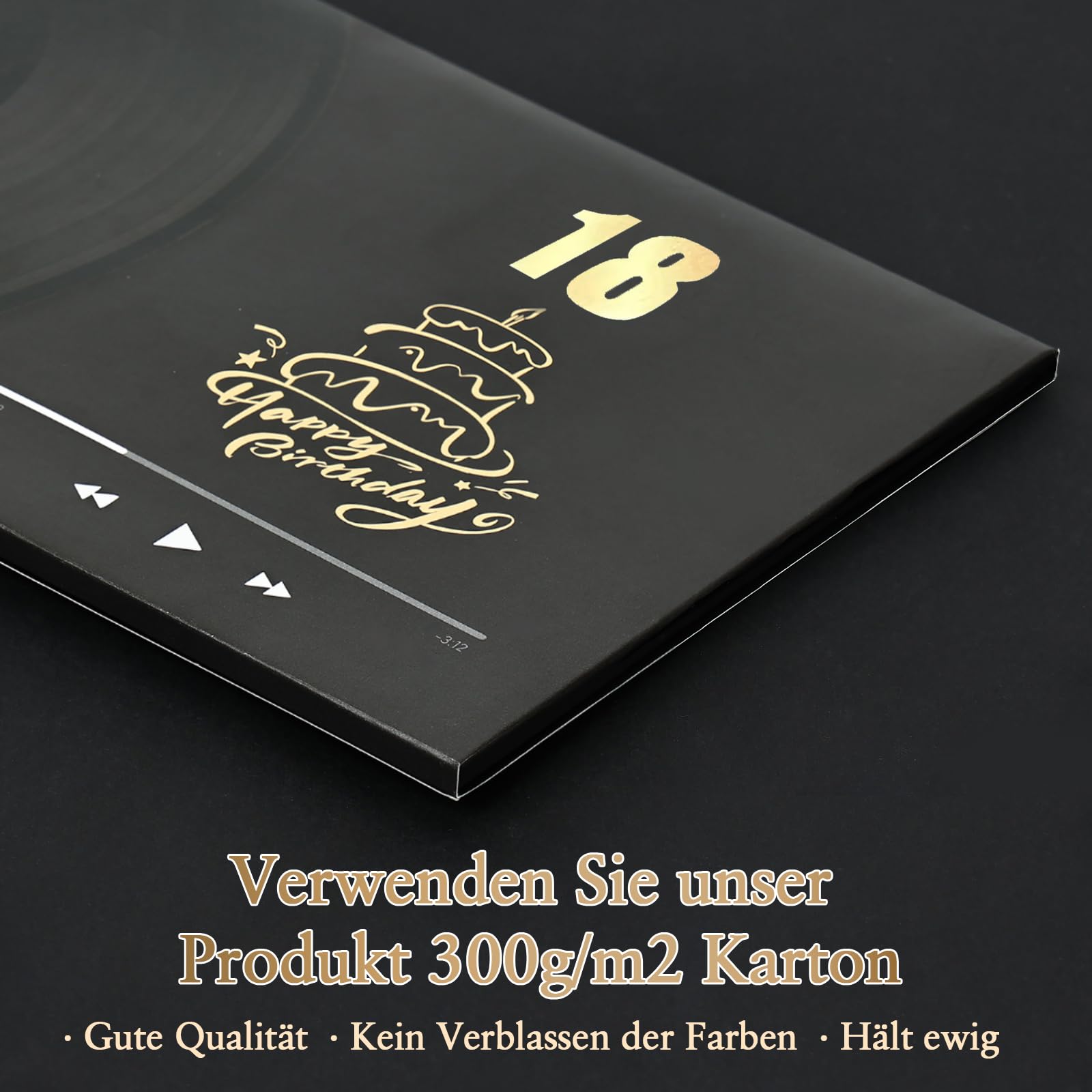 3D Pop-Up Musik-Geburtstagskarte Zum 18. – Mit Licht & Blasbarer Kerze