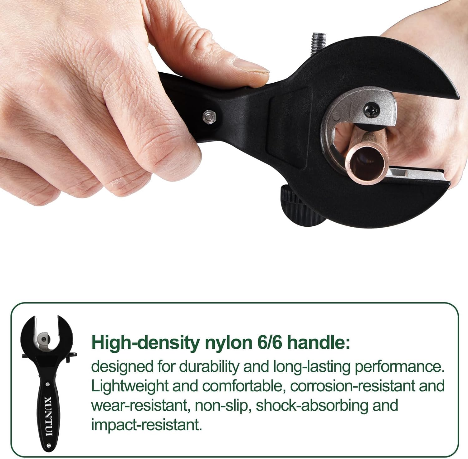 Ratcheting Pipe Cutter Close Quarters Tubing Cutter 5/16" to 1-1/8"Copper, Aluminum & Brass Tubing Compact tubing cutter | with 4 Bearing Blades & Deburring Tool