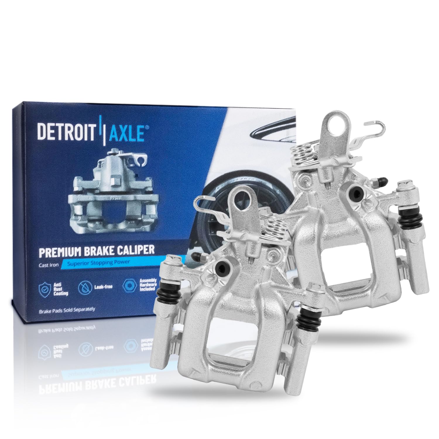 Detroit Axle - 2pc Rear Brake Calipers for Volkswagen Jetta Golf Passat Eos