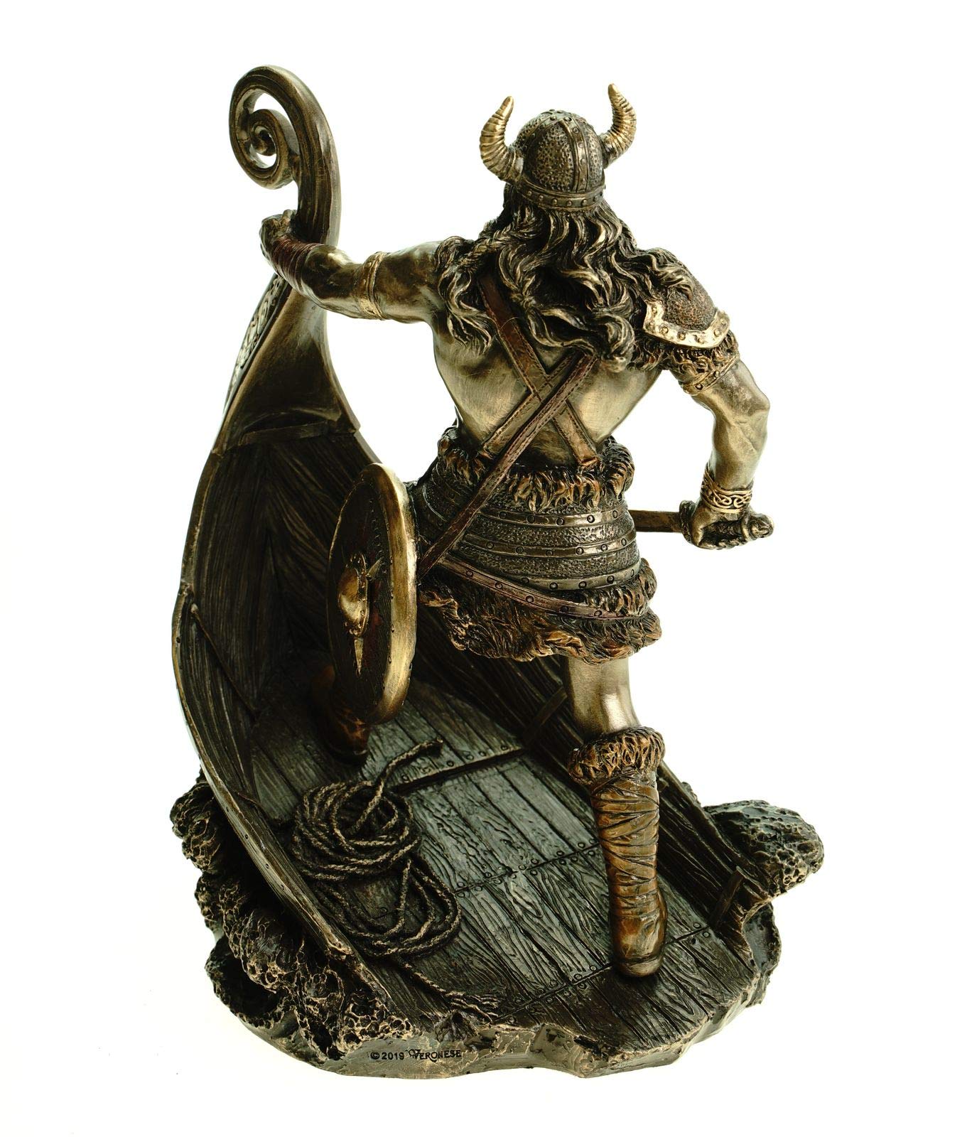 Veronese 708-7655 Figura Vikingo Está En Bug Seines Drachenschiffes 24CM