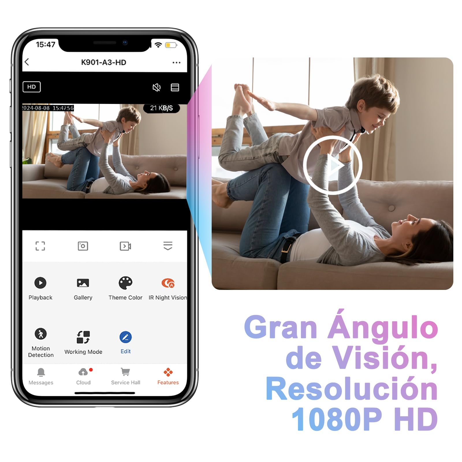 Cámara Espía Oculta WiFi 5G/2,4G, Camaras Espias Camuflada Inalambricas Despertador, 1080P HD Reloj con Camara Oculta, 120° Angular con Visión Nocturna Detección de Movimiento Vigilancia Interior