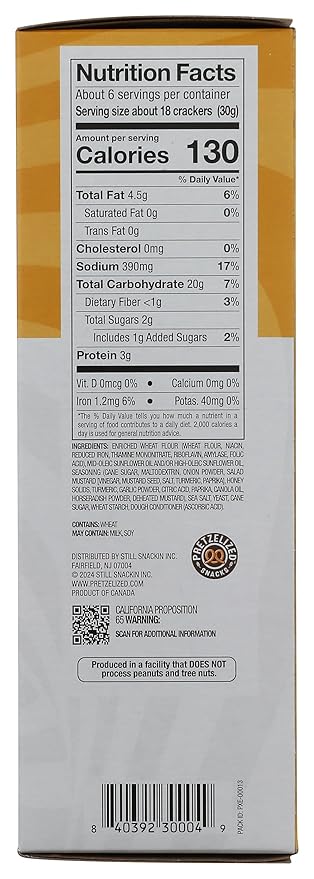 Galletas Pretzel Sabor Miel y Mostaza Pretzelized 6.5 oz miniatura 2