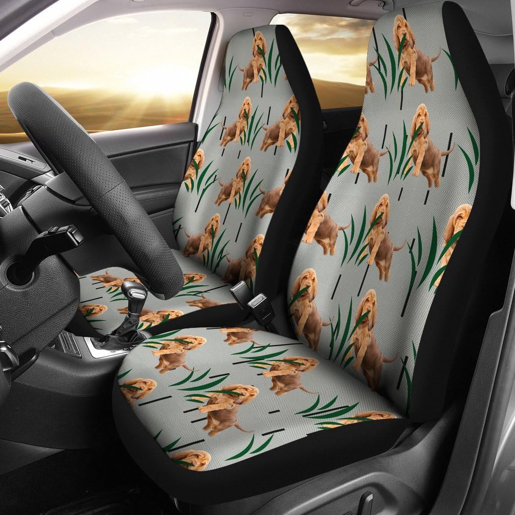 Bloodhound Dog Patterns Print Car Seat Covers