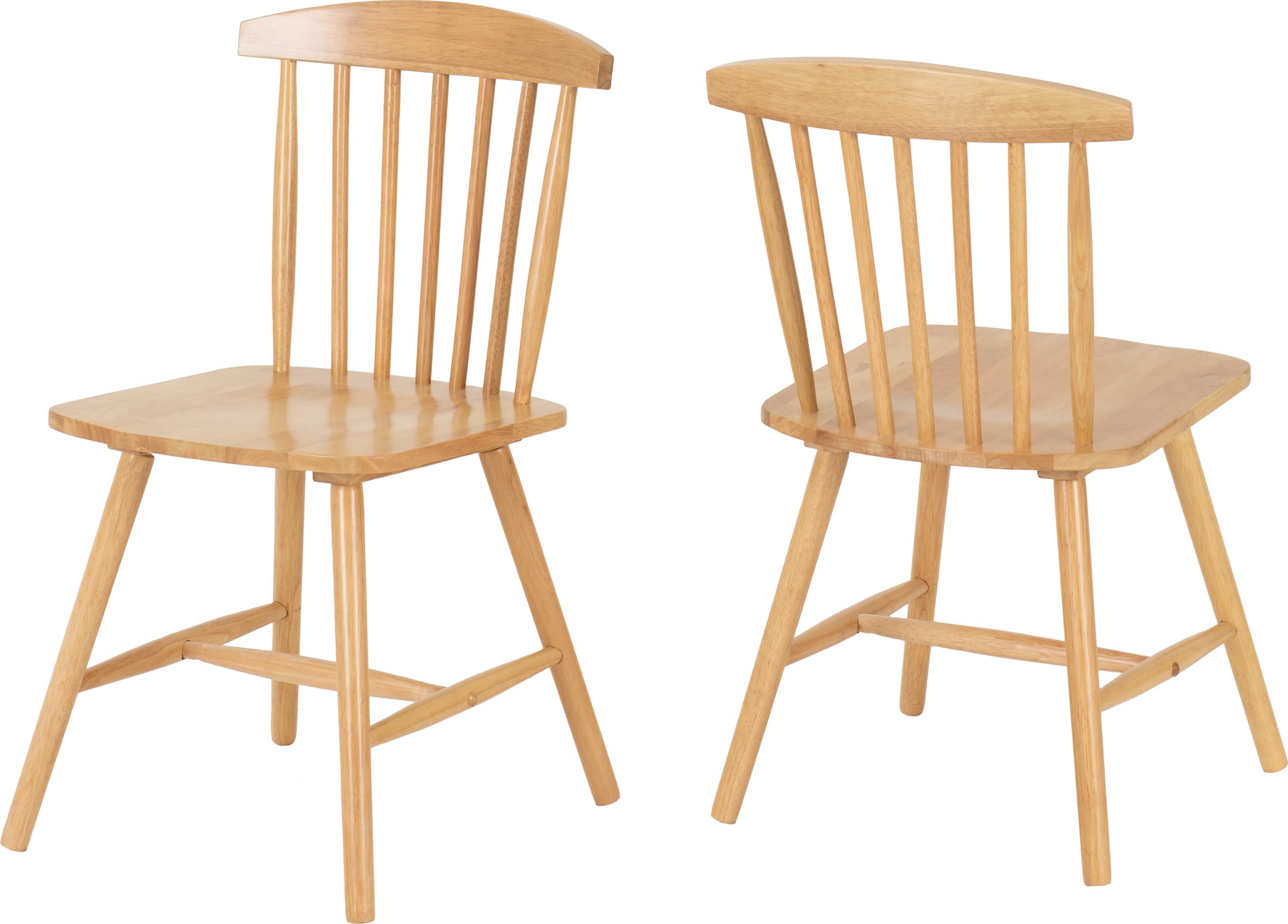 Seconique Emery Chair (Box of 2) in Natural Oak Effect