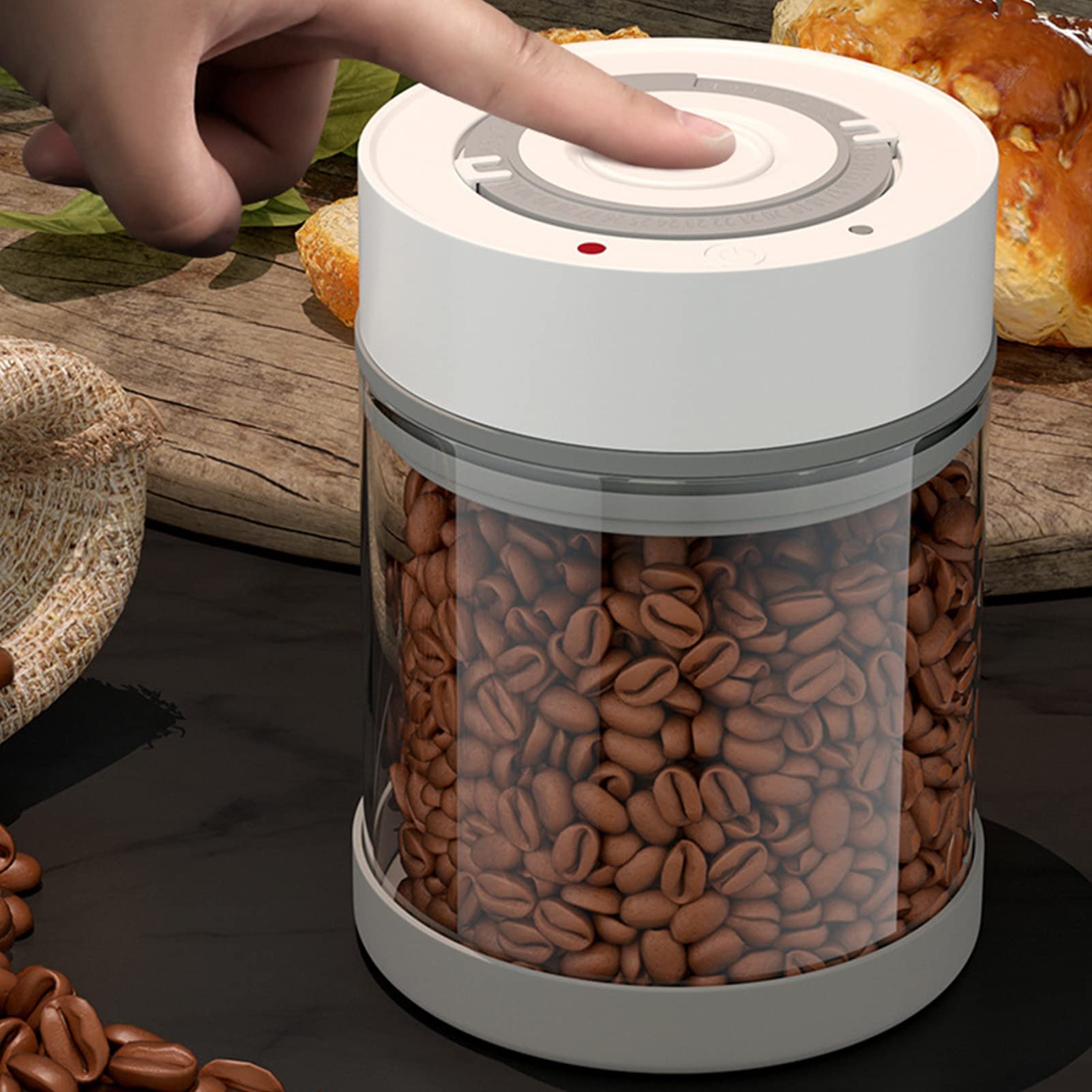 Worparsen Sealed Can Home Supplies Elektrische Vakuum Kaffee Bohnen Tee Luftdicht Jar Mehrzweck 600 ml