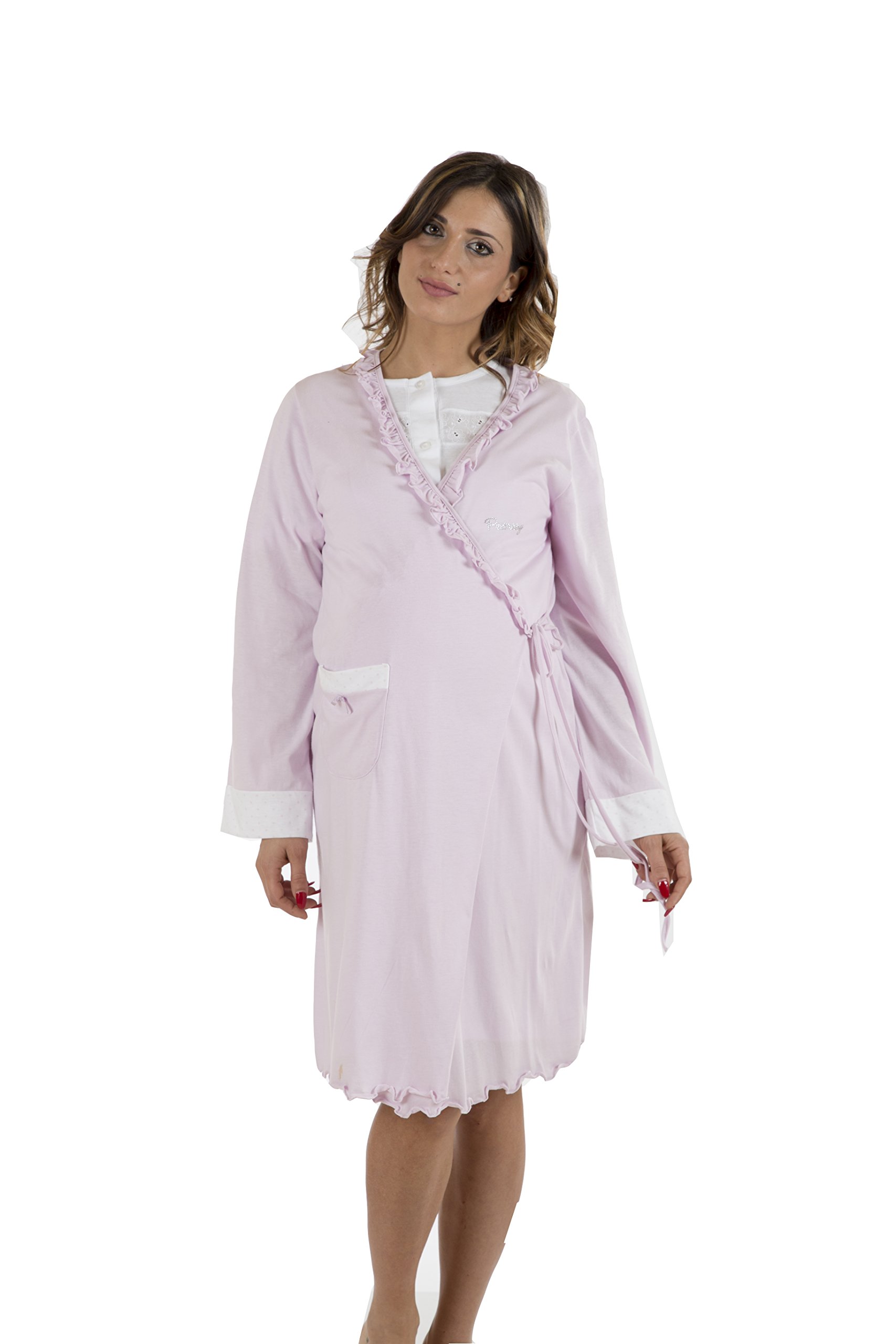 Post Parto Vestaglia Per Gravidanza E Allattamento Cotone