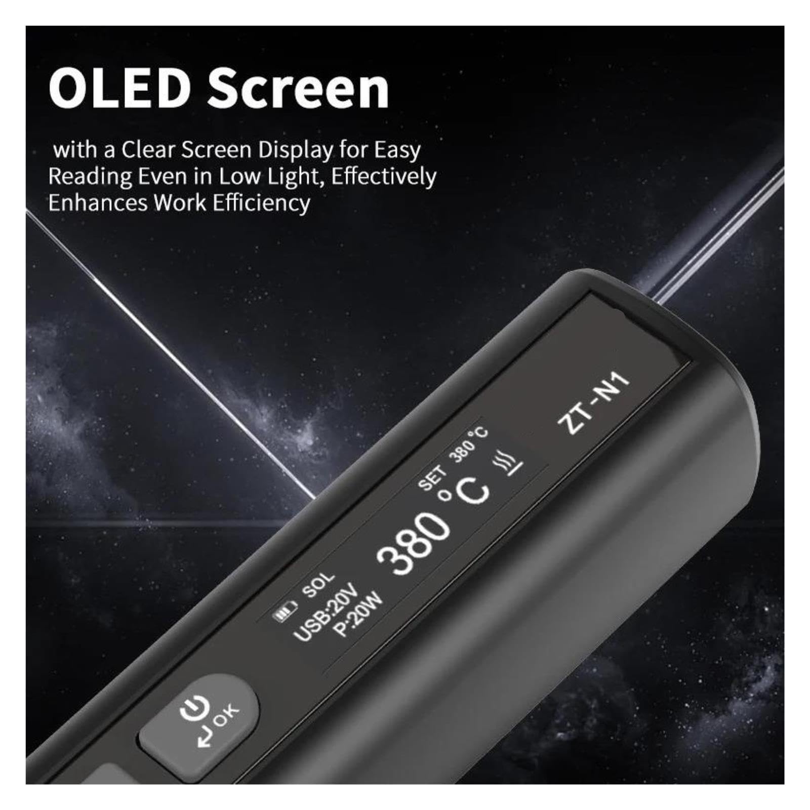 Poste à souder, Fer à souder intelligent ZT-N1 96W, stylo de soudage pour électricien Portable, outil retouche domicile température constante