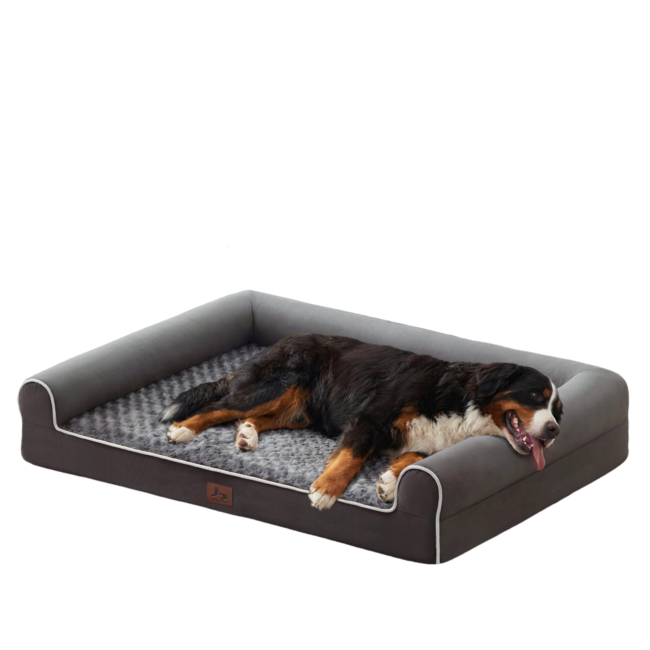 Warmrest Large Dog Beds Large Sized Dogs 45x35x7 Inch, Orthopedic XXL XL Dog Bed for Medium Size Dogs, Big Waterproof Couch Sofa with Removable Washable Cover for Pet, Dark Grey