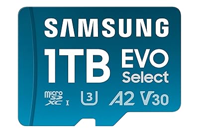 Samsung EVO Select microSDMemory Card + Adapter, 512GB microSDXC, Up-to 160 MB/s, 4K UHD, UHS-I, C10, U3, V30, A2, for Mobile Phone, Smartphones, Nintendo-Switch, and Tablets (MB-ME512SA/AM)