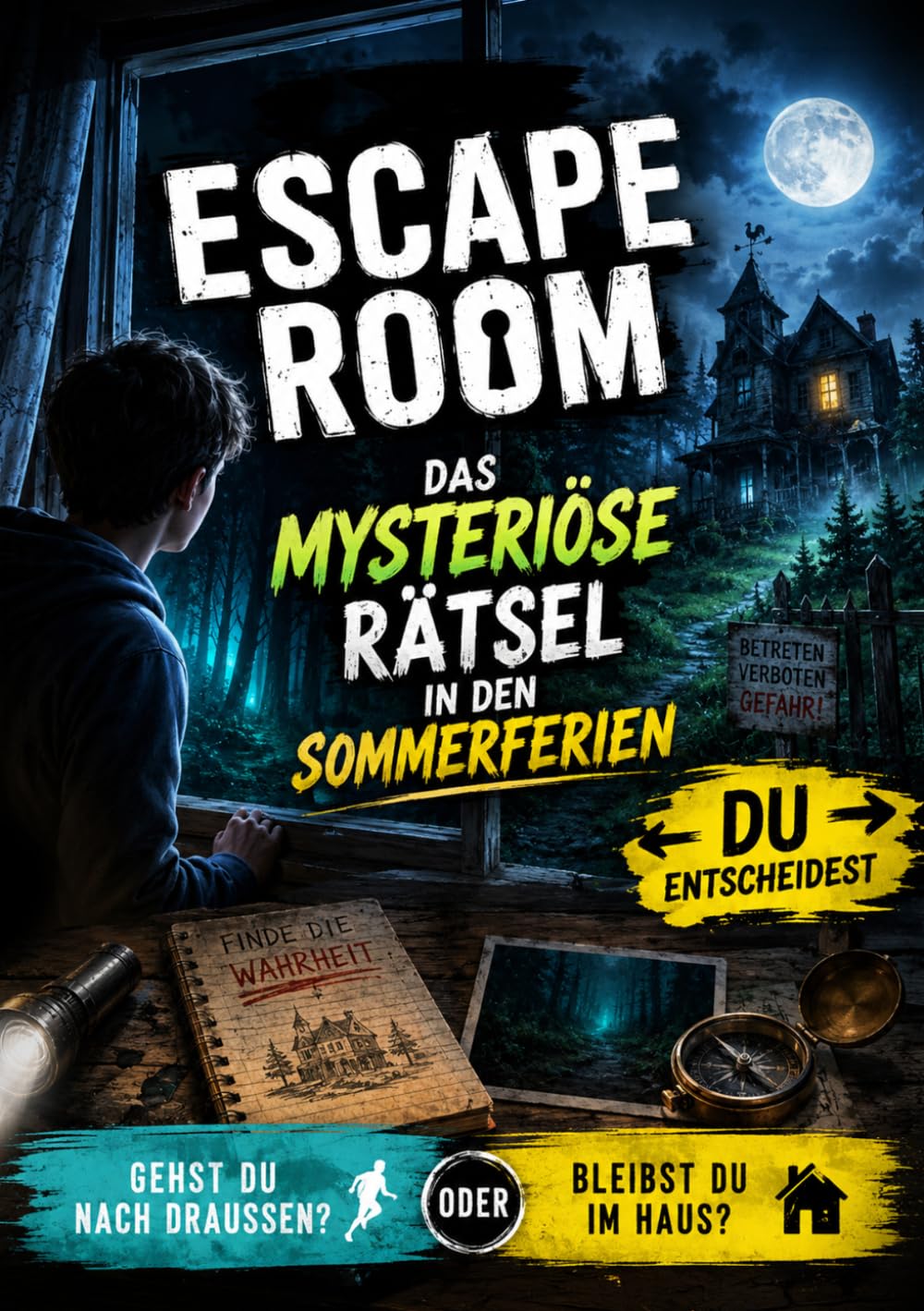 Das mysteriöse Rätsel in den Sommerferien. Escape Room: Ein interaktives Abenteuer für Kinder ab 9 Jahren | Triff deine eigene Entscheidungen | Die perfekte bildschirmfreie Beschäftigung