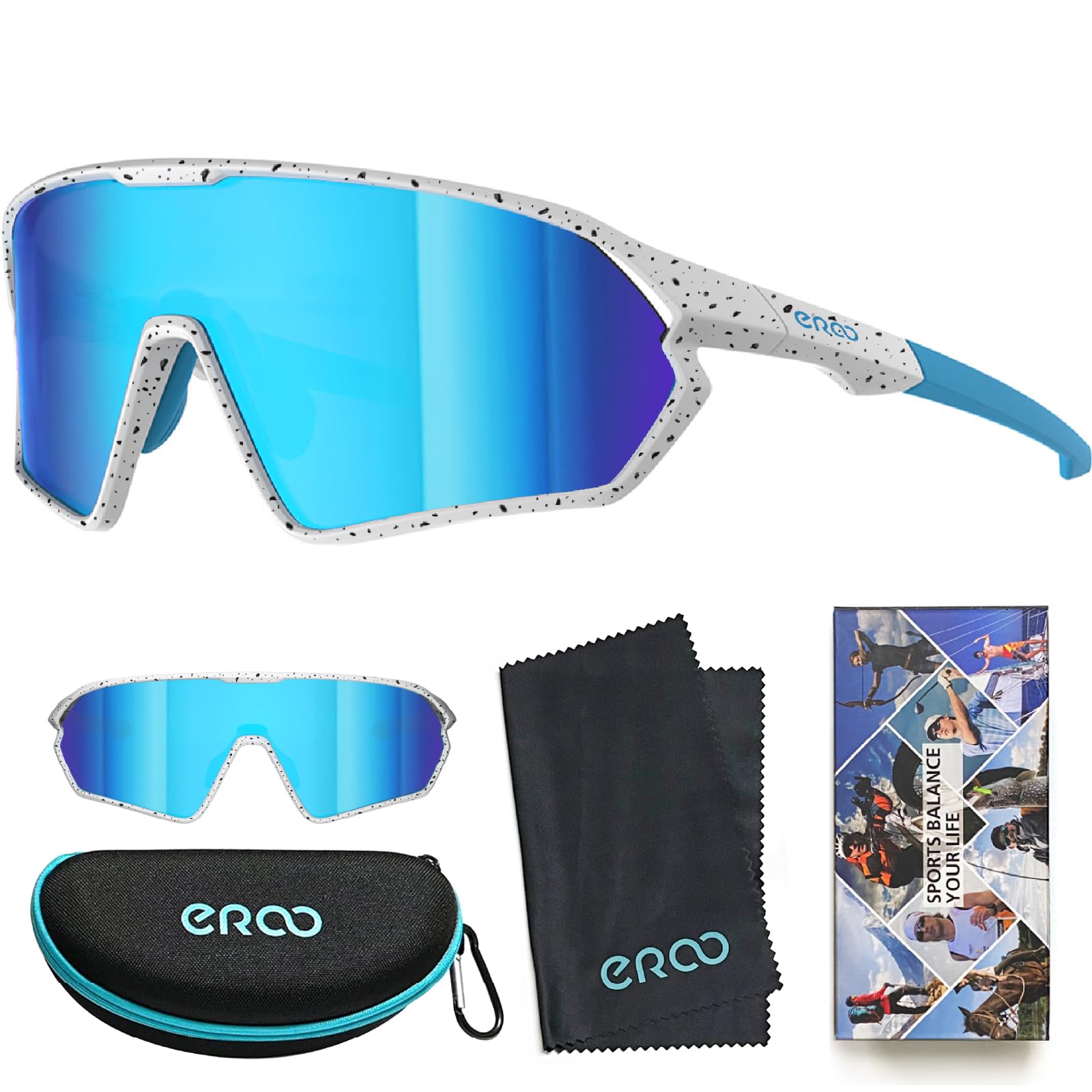 Occhiali da sole polarizzati per bambini, donne, ragazzi, ragazze 1206 ciclismo, softball, occhiali sportivi leggeri