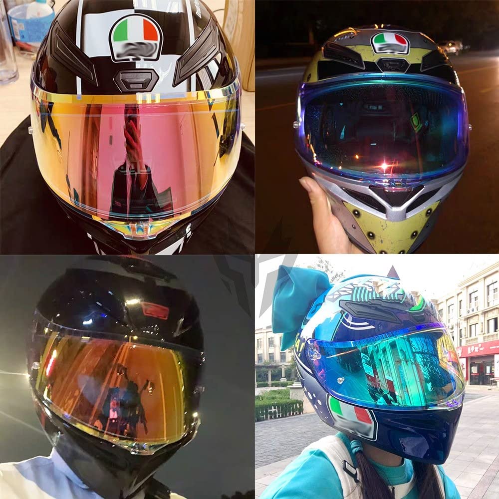 Visière Casque Moto AGV K1 K3SV K5 - Anti-Rayures, Anti-Buée, Protection UV | Lentille Remplacement | Visière Noir Ou Argent
