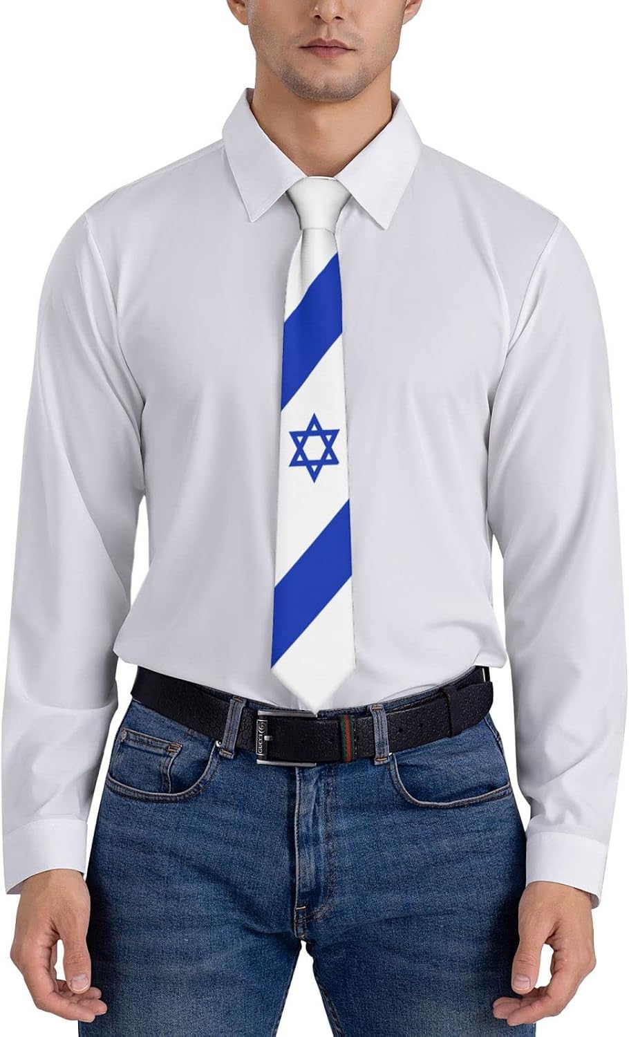Israel Flag Israelite Striped Necktie Men'S Neck Ties Mens Party Business Neckties Soft Skil Tie